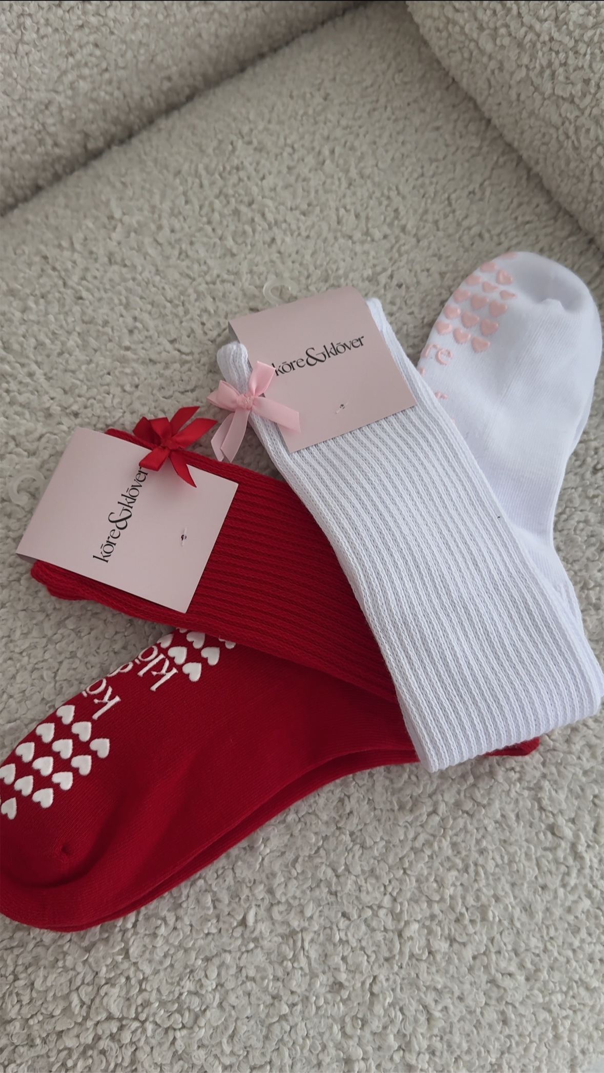 Hugs and Kisses Scrunch Grip Sock
